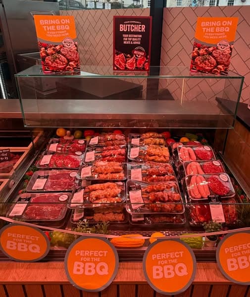 Castle Meats counter photographed in Killyleagh